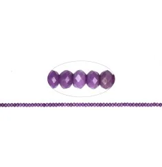 Heilstein & Edelstein-Strang - Button, Phosphosiderit, facettiert, 02 x 03mm