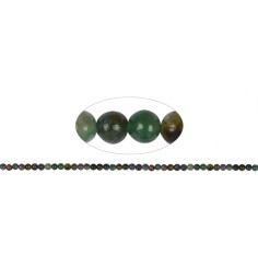 Heilstein & Edelstein-Strang - Kugeln, Disthen mit Rubin, 04mm (39cm)