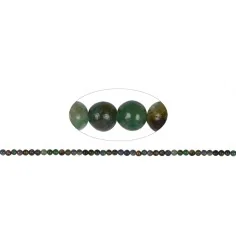 Heilstein & Edelstein-Strang - Kugeln, Disthen mit Rubin, 04mm (39cm)