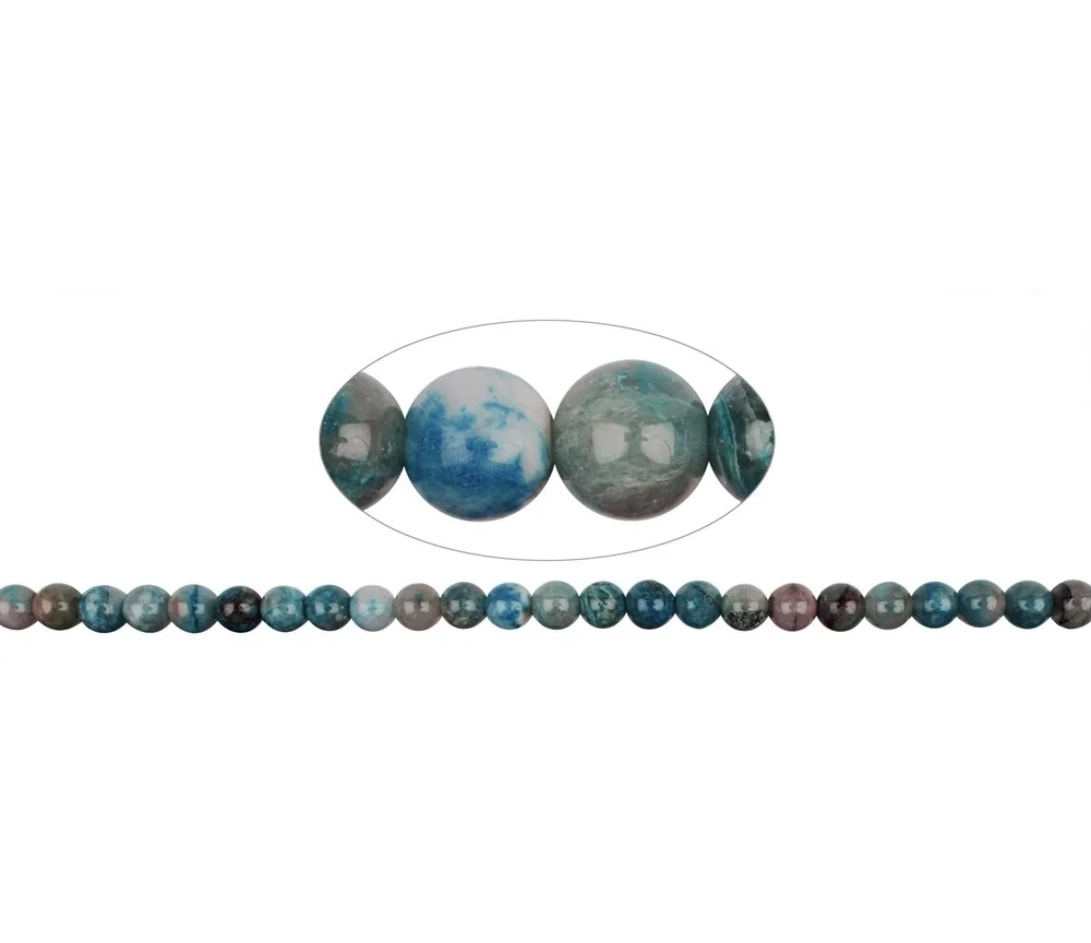 Heilstein & Edelstein-Strang - Kugeln, Shattuckit, 06 - 07mm (42cm)