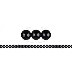 Heilstein & Edelstein-Strang - Kugeln, Spinell (schwarz), 08mm