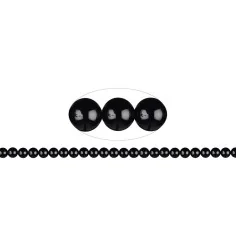 Heilstein & Edelstein-Strang - Kugeln, Spinell (schwarz), 08mm