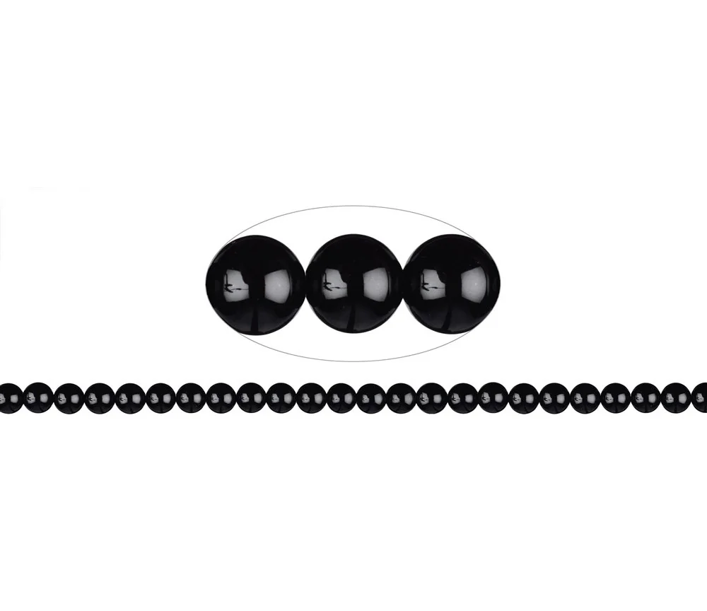 Heilstein & Edelstein-Strang - Kugeln, Spinell (schwarz), 08mm