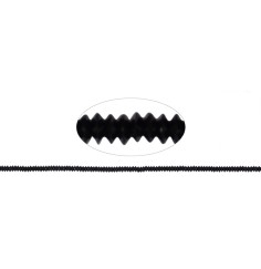 Heilstein & Edelstein-Strang - Button, Spinell (schwarz) AA+, facettiert, 01 x 03mm (33cm)