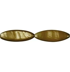 Heilstein & Edelstein-Strang - Navette, Perlmutt gold (gef.), 30 x 10mm