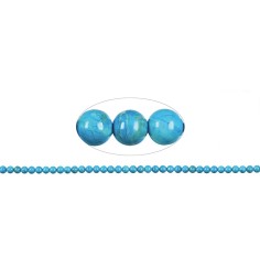 Heilstein & Edelstein-Strang - Kugeln, Turquenit (Magnesit gefärbt), 02mm