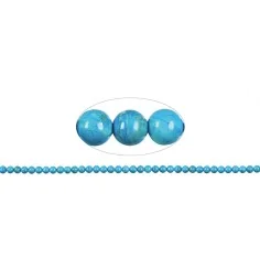 Heilstein & Edelstein-Strang - Kugeln, Turquenit (Magnesit gefärbt), 02mm