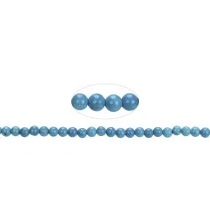 Heilstein & Edelstein-Strang - Kugeln, Turquenit (Magnesit gefärbt), 04mm