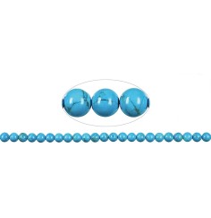 Heilstein & Edelstein-Strang - Kugeln, Turquenit (Magnesit gefärbt), 08mm