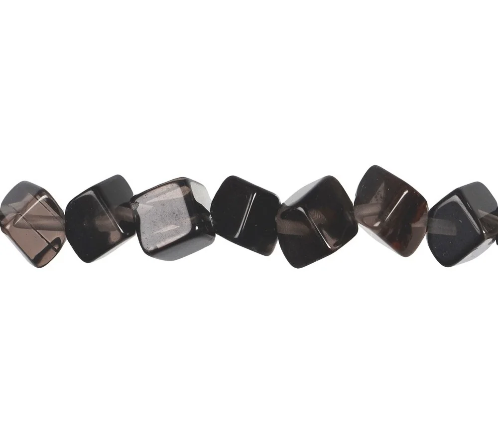 Heilstein & Edelstein-Strang - Würfel, Obsidian (Lamellenobsidian), 05,5mm