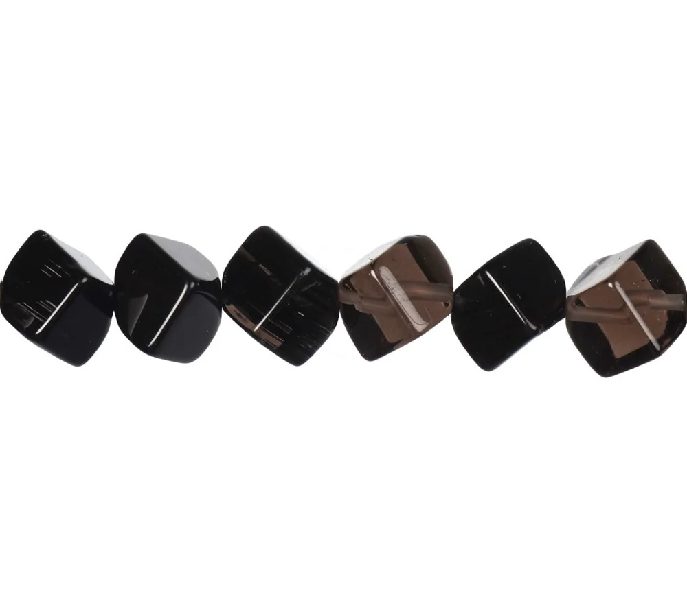 Heilstein & Edelstein-Strang - Würfel, Obsidian (Lamellenobsidian), 07,5mm