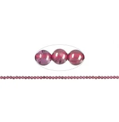Heilstein & Edelstein-Strang - Kugeln, Granat (Rhodolith) A+/A, 02,00mm