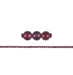Heilstein & Edelstein-Strang - Kugeln, Granat (Rhodolith), 04mm