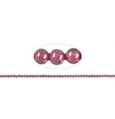 Heilstein & Edelstein-Strang - Kugeln, Granat (Rhodolith) A+/A, 02,50mm