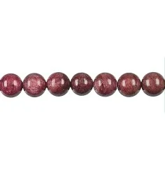 Heilstein & Edelstein-Strang - Kugeln, Piemontitquarz, 10mm