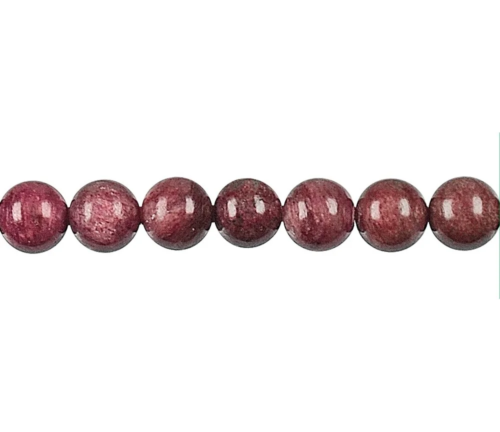 Heilstein & Edelstein-Strang - Kugeln, Piemontitquarz, 10mm