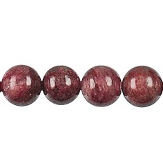 Heilstein & Edelstein-Strang - Kugeln, Piemontitquarz, 16mm