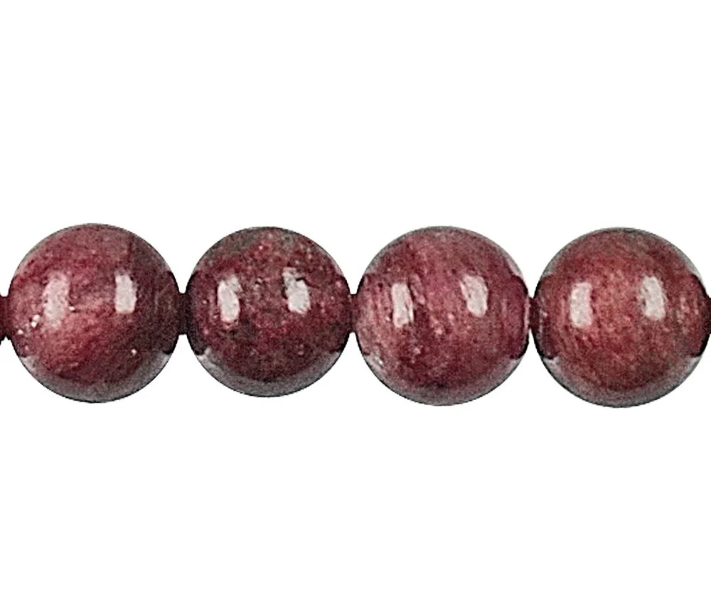 Heilstein & Edelstein-Strang - Kugeln, Piemontitquarz, 16mm