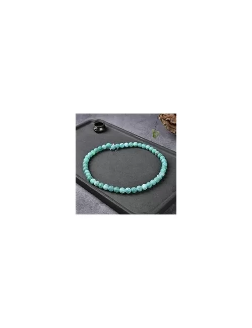 Heilstein & Edelstein-Strang - Kugeln, Achat (Schlangenachat) grün (gef.), matt, 08mm