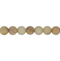 Heilstein & Edelstein-Strang - Kugeln, Granit gelb ( Zitronenmondstein ), matt, 10mm (38cm)