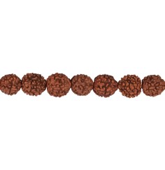 Heilstein & Edelstein-Strang - Kugeln, Rudraksha (rotbraun), 10mm