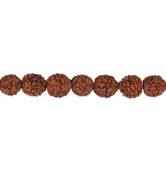 Heilstein & Edelstein-Strang - Kugeln, Rudraksha (rotbraun), 10mm