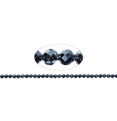 Heilstein & Edelstein-Strang - Kugeln, Silizium (synt.), facettiert, 06mm