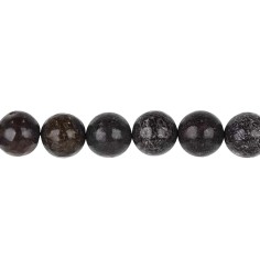 Heilstein & Edelstein-Strang - Kugeln, Dinosaurier-Knochen, 12mm