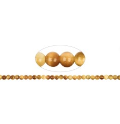 Heilstein & Edelstein-Strang - Kugeln, Tigerauge (gelb), 04mm