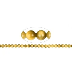 Heilstein & Edelstein-Strang - Kugeln, Tigerauge (gelb), 08mm