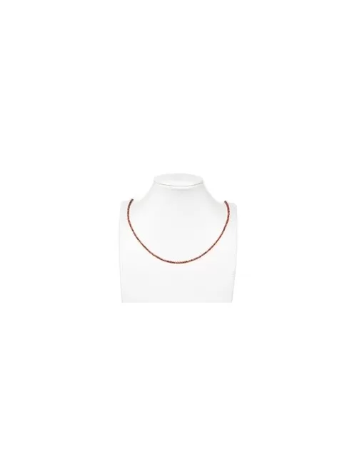Heilstein & Edelstein-Strang - Kugeln, Cubic Zirkonia orange (synt.), facettiert, 03mm (38cm)