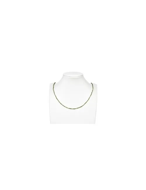 Heilstein & Edelstein-Strang - Kugeln, Cubic Zirkonia grün (synt.), facettiert, 03mm (38cm)