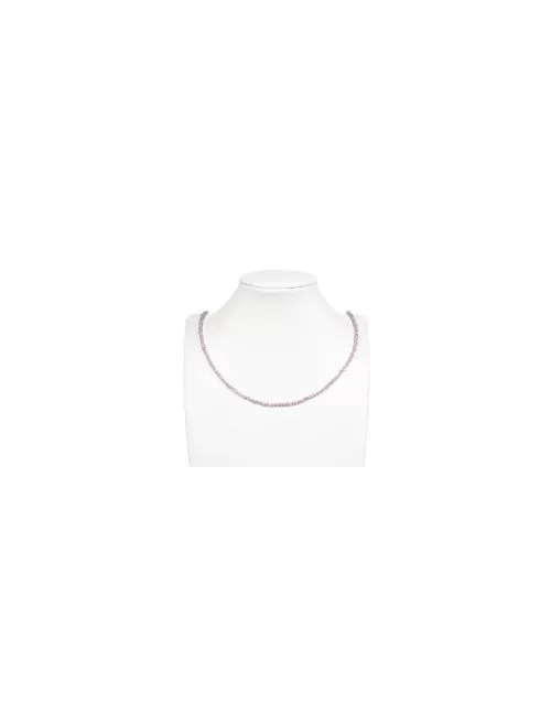 Heilstein & Edelstein-Strang - Kugeln, Cubic Zirkonia pink (synt.), facettiert, 02,5mm (38cm)