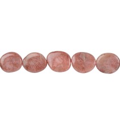 Heilstein & Edelstein-Strang - Scheibe Freeform, Hornkoralle, 2,0-2,5 x 1,5-17cm