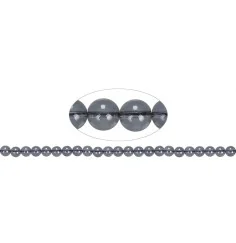 Heilstein & Edelstein-Strang - Kugeln, Silber-Auraquarz, 08mm