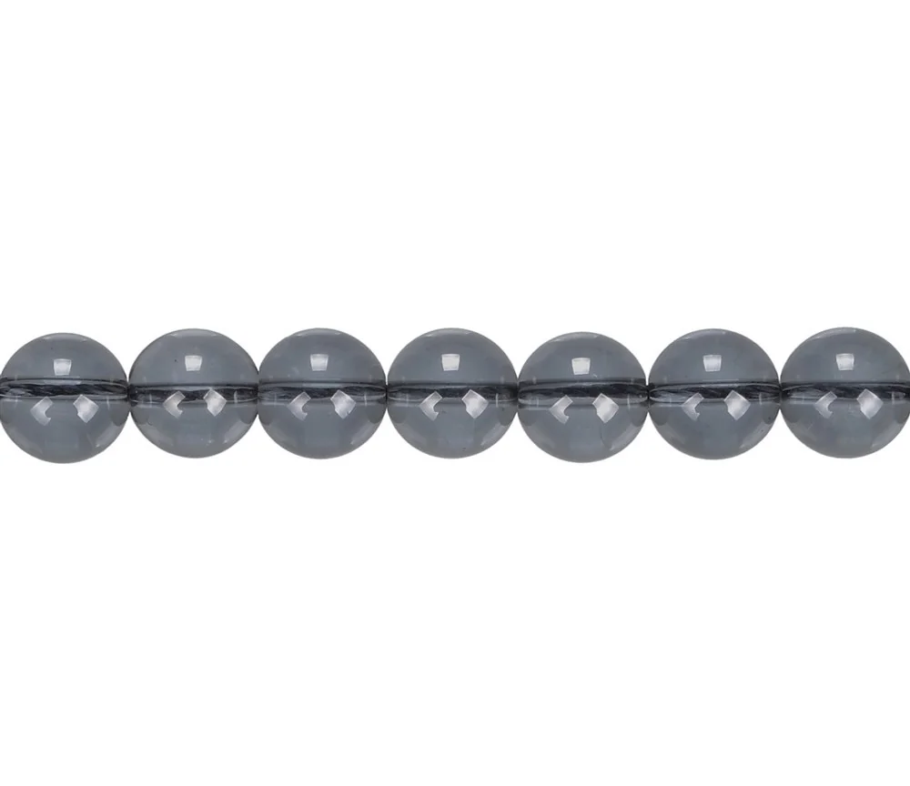 Heilstein & Edelstein-Strang - Kugeln, Silber-Auraquarz, 10mm