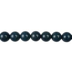 Heilstein & Edelstein-Strang - Kugeln,  Sieber-Achat  (Blauschlacke), 10mm