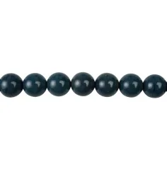 Heilstein & Edelstein-Strang - Kugeln, Sieber-Achat (Blauschlacke), 10mm
