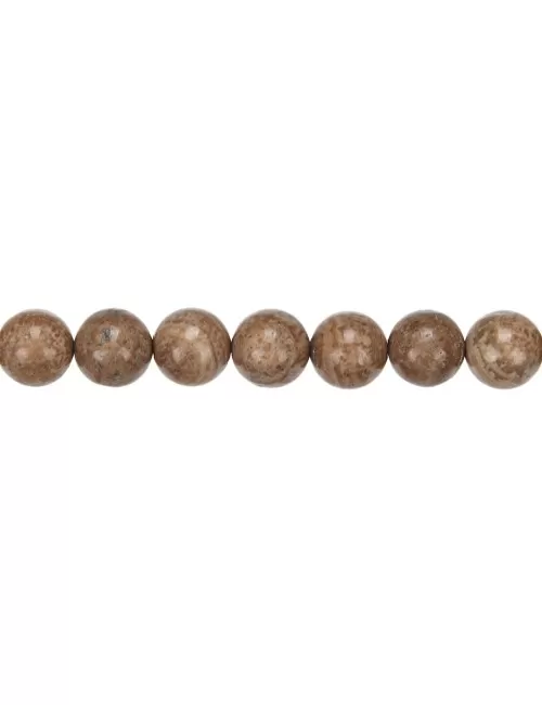 Heilstein & Edelstein-Strang - Kugeln, Aragonit (Eichenberg), 09mm