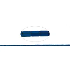 Heilstein & Edelstein-Strang - Quader, Hämatin blau (gef.) matt, 04 x 02 x 02mm- 3er Pack