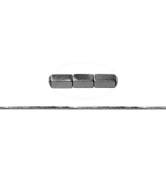 Heilstein & Edelstein-Strang - Quader, Hämatin silber (gef.), 04 x 02 x 02mm- 3er Pack