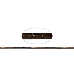 Heilstein & Edelstein-Strang - Quader, Hämatin coffee (gef.), 04 x 02 x 02mm- 3er Pack