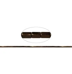 Heilstein & Edelstein-Strang - Quader, Hämatin coffee (gef.), 04 x 02 x 02mm- 3er Pack