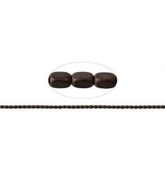 Heilstein & Edelstein-Strang - Quader gerundet, Hämatin coffee (gef.) matt, 05 x 03mm- 3er Pack