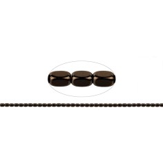 Heilstein & Edelstein-Strang - Quader gerundet, Hämatin coffee (gef.), 05 x 03mm- 3er Pack
