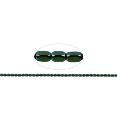 Heilstein & Edelstein-Strang - Quader gerundet, Hämatin blau-grün (gef.), 05 x 03mm- 3er Pack
