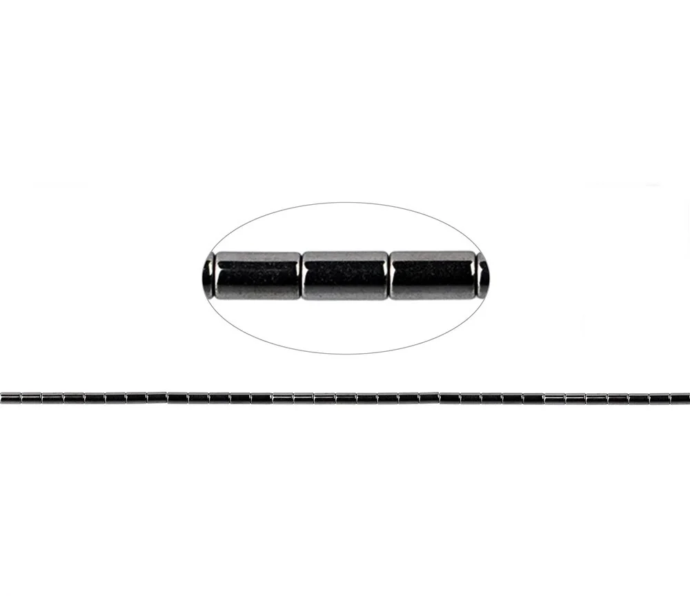 Heilstein & Edelstein-Strang - Zylinder, Hämatin, 05 x 03mm- 3er Pack