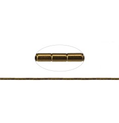 Heilstein & Edelstein-Strang - Zylinder, Hämatin gold (gef.), 05 x 03mm- 3er Pack