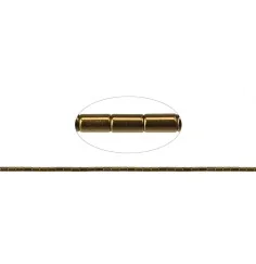 Heilstein & Edelstein-Strang - Zylinder, Hämatin gold (gef.), 05 x 03mm- 3er Pack