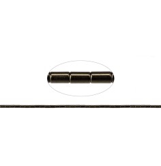 Heilstein & Edelstein-Strang - Zylinder, Hämatin coffee (gef.), 05 x 03mm- 3er Pack